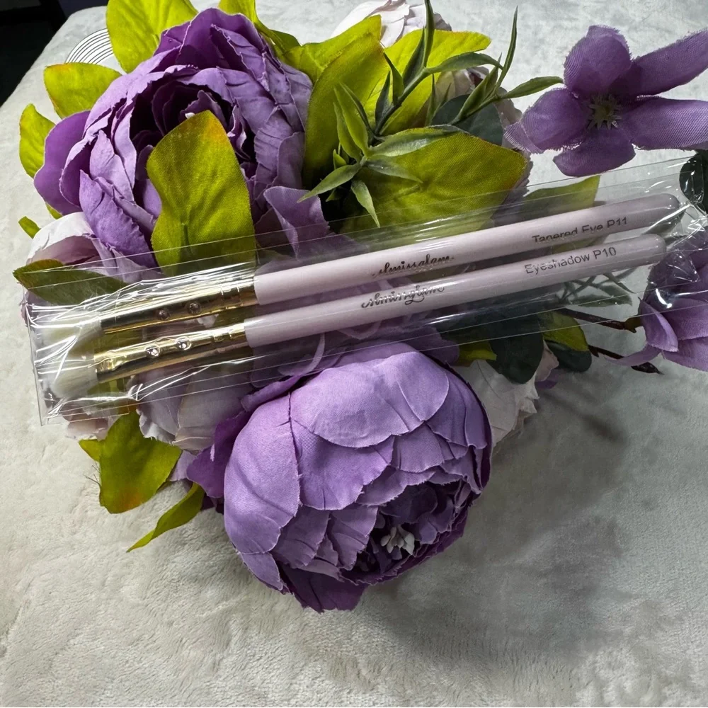 NEW SLMISSGLAM Pink Eye Brush Duo